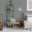 papel pintado 3D no tejido escandinavo azul beige - papel pintado cocina