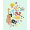 Fototapet Loske - I love the 60s