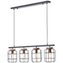 Pendelleuchte Inga, braun, 157,5 x 20 cm, Metall Pendellampe, dimmbar