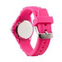 Kinder Armbanduhr - Lernuhr analog aus Silikon - Pink mit Regenbogen Zifferblatt