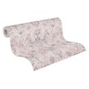 Floral rosa gris - papel pintado tejido-no tejido casa de campo A.S. Création - mate y textura ligera
