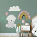 Sticker mural Dinosaure et arc-en-ciel