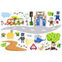 Sticker mural - Set police