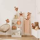 Sticker mural - Set de singes rigolos