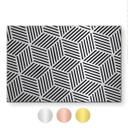 Geborsteld Alu-Dibond met goud-, zilver- & kopereffect - Geometrisch lijnenpatroon