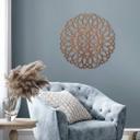 Decoración en madera caoba - Mandala Flor de la Vida - Redondo