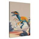 Lærredsprint - Velociraptor - Braun