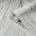 Papel pintado no tejido con aspecto de yeso gris brillante y de textura gruesa
