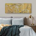 Tableau en verre van Gogh - Amandier en fleurs ocre - Panorama