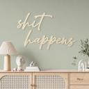 3D letras de madera shit happens - álamo