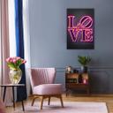 Dibond Schilderij met zilver effect Mielu - Love