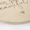 Væg cirkel træ You are beautiful