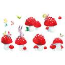 Muursticker set Blanz – Gelukspaddenstoelen