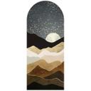 Wallsticker rundbuevægpanel gyldne stjerner - SpaceFrog Designs - smal