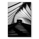 Geborsteld Alu-Dibond met goud-, zilver- & kopereffect - Architectuur tunnelperspectief - Jamal