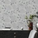Papel pintado Floral Gris Plata - Papel pintado no tejido A.S. Création