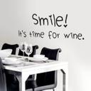 Wallsticker -  Smile it's time for wine