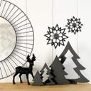 Lettres décoratives en bois MDF – Set de Sapins (4 pièces)