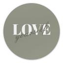 Dibond vægdekoration Love yourself – print på aluminium (Alu-Dibond)