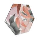Hexagon Dibond Farverige eukalyptusblade - Sisi & Seb