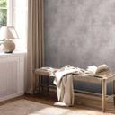 Papel pintado gráfico gris plata - papel pintado texturado efecto metalizado - papel pintado tejido-no tejido salón cocina