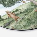 Tableau sur alu-Dibond rond Kikki Belle - Ours et Abeilles