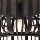 Deckenleuchte Willi, braun, 23,5 x 51 cm, Bambus Lampe