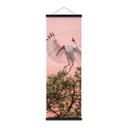 Póster de tela Zhao - Pareja de pájaros al atardecer - Panorama