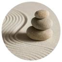 Wallsticker sten i sand 2 - rund