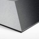 3D Hexagon Alu-Dibond - Sølv