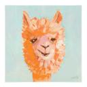 Póster de tela Alpaca naranja - Zwara - Cuadrado