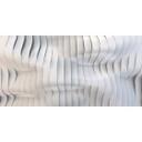3D bølgetapet hvid sølv - non-woven tapet i moderne design