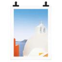 Póster Wride - Iglesia en Santorini