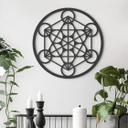 MDF - Trædekoration - Metatron Cube - Rund