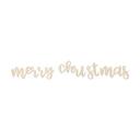Cadena de banderines de decoración navideña Feliz Navidad - madera de álamo incl. cuerda de algodón