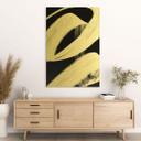 Geborsteld Alu-Dibond met goud-, zilver- & kopereffect - Penseelstreek compositie - Treechild