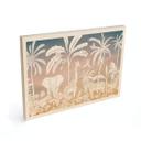 Cuadro de madera selva paradisíaca con animales salvajes - Ombre - Kikki Belle