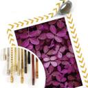 Poster - Feuilles roses