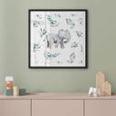 Plakat Sød babyelefant mellem boho-grene - UN Designs