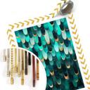 Frederiksson Plakat - Turquoise Feathers