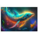 Canvas print neon hval abstraktion