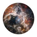 Póster Telescopio James Webb - Nebulosa de la Tarántula - Redondo