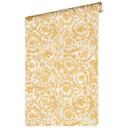 Versace tapet blomsterdesign non-woven tapet i guld og hvidt