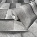 Non-woven tapet med træmotiv geometrisk grå 3D-look