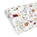 Farverigt tapet med mønster af vilde blomster - Ikke-vævet tapet - UN Designs