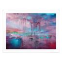 Póster Lluvia violeta sobre niebla azul - Schmucker