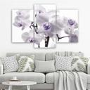 3 stykke lærredsprint, Orchid Blossom Purple