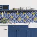 Azulejos Adhesivos Siciliana en azul con limones - lote de 12