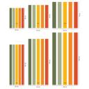 Wallsticker retro striber | regnbuefarver