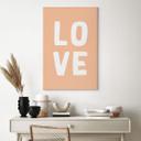 Lienzo Love letters Peach